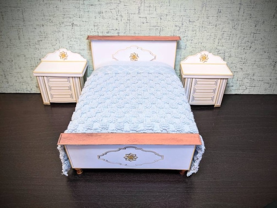 Puppenhaus Bettvorhang | 1:12 Maßstab, Handgemacht – Deko Für Puppenschlafzimmer In 3 Farben
