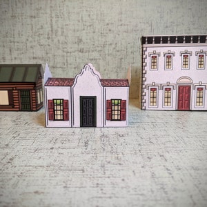 HO scale, downloadable, miniature houses, train set accessories, printable, modern miniature, dollhouse kit, outdoor miniature, small scale