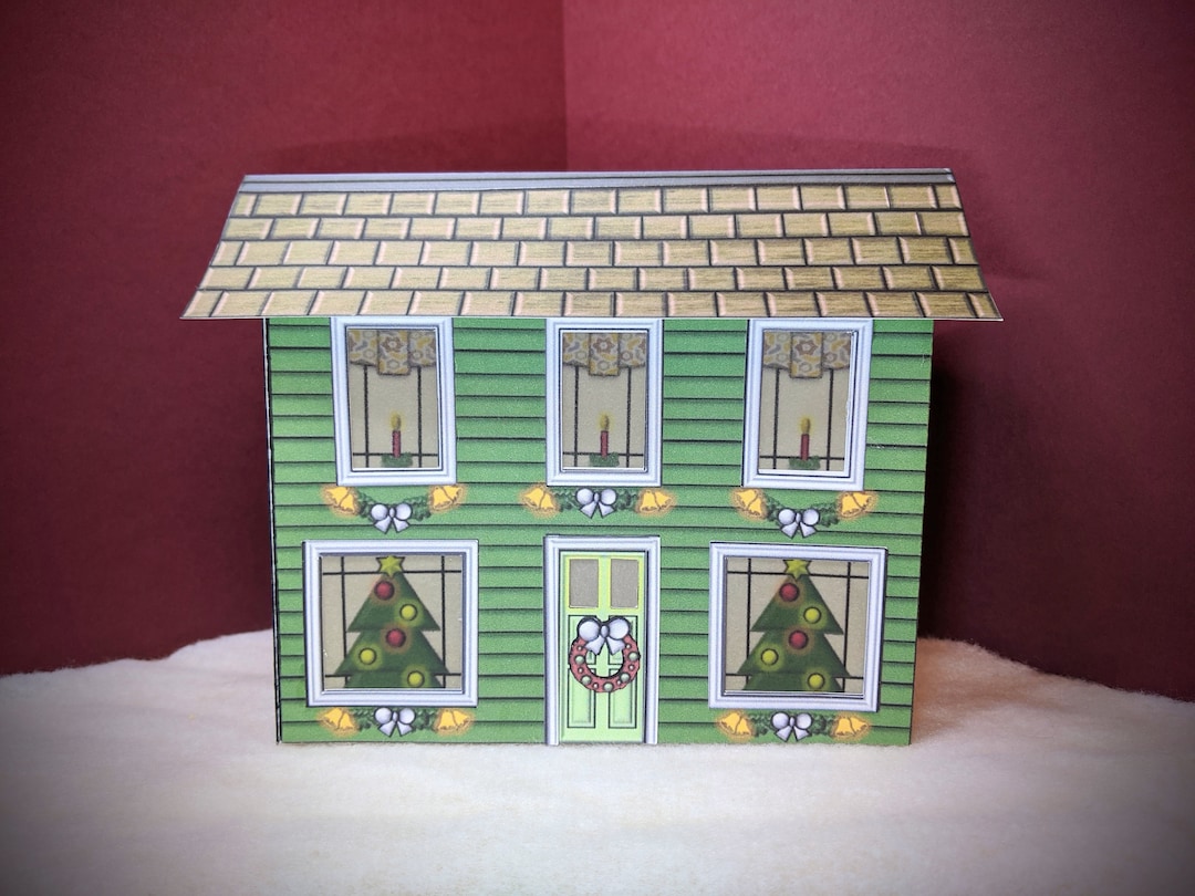 Christmas Village Kit Printable Houses Christmas Display Etsy