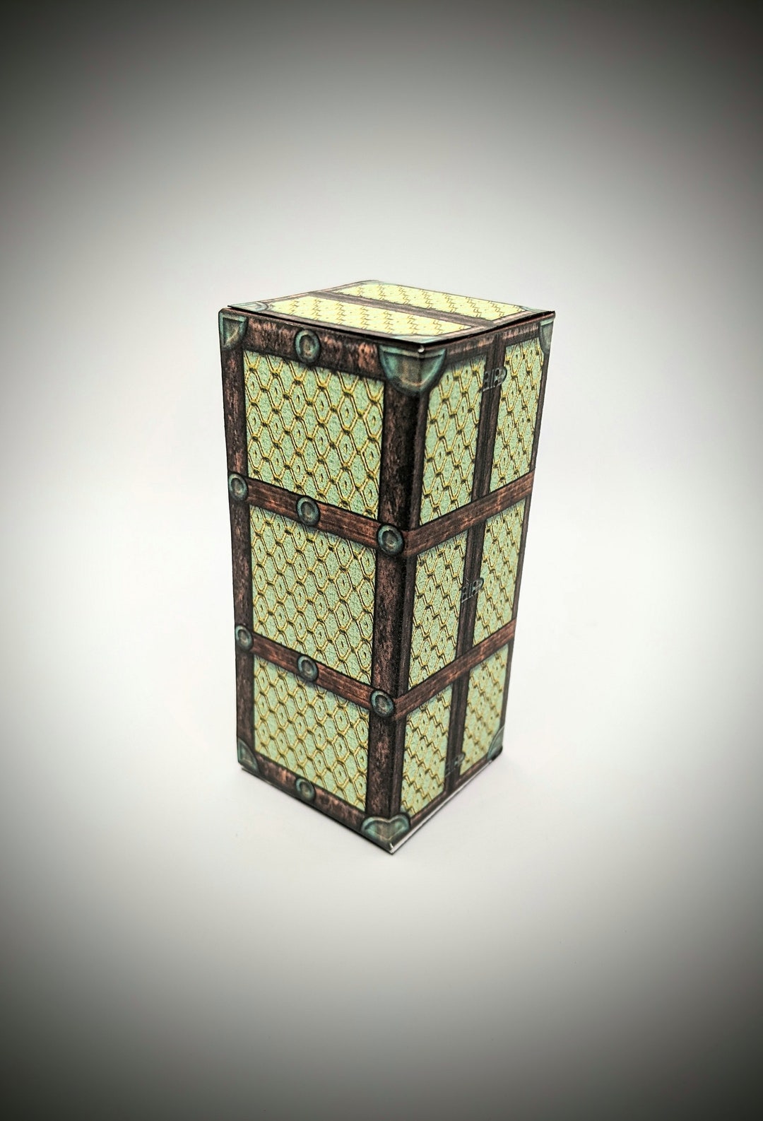 One Inch Scale, Mini Steamer Trunk, Dollhouse Decor, Printable Mini