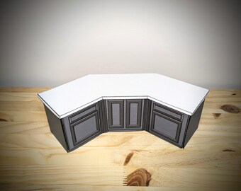 1 12 scale, mini island, dollhouse sink, printable download, modern mini, dollhouse kit, dollhouse kitchen kit, paper craft, mini appliance