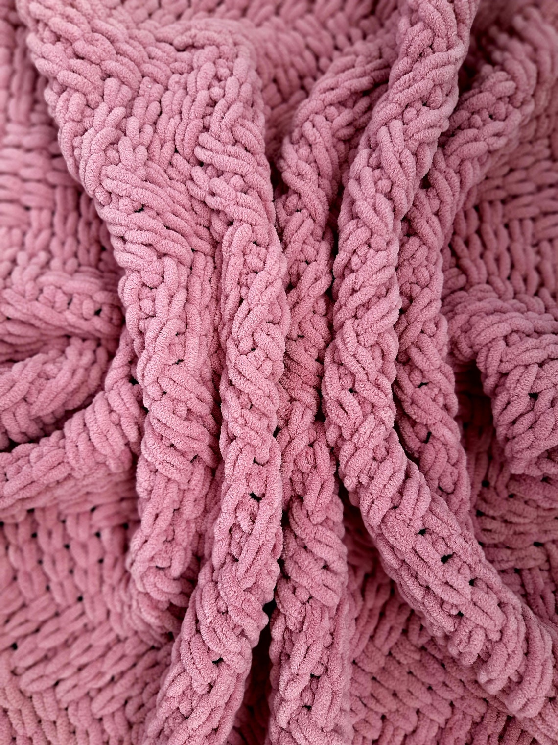 Baby blanket soft plaid crocheted from plush yarn | Etsy