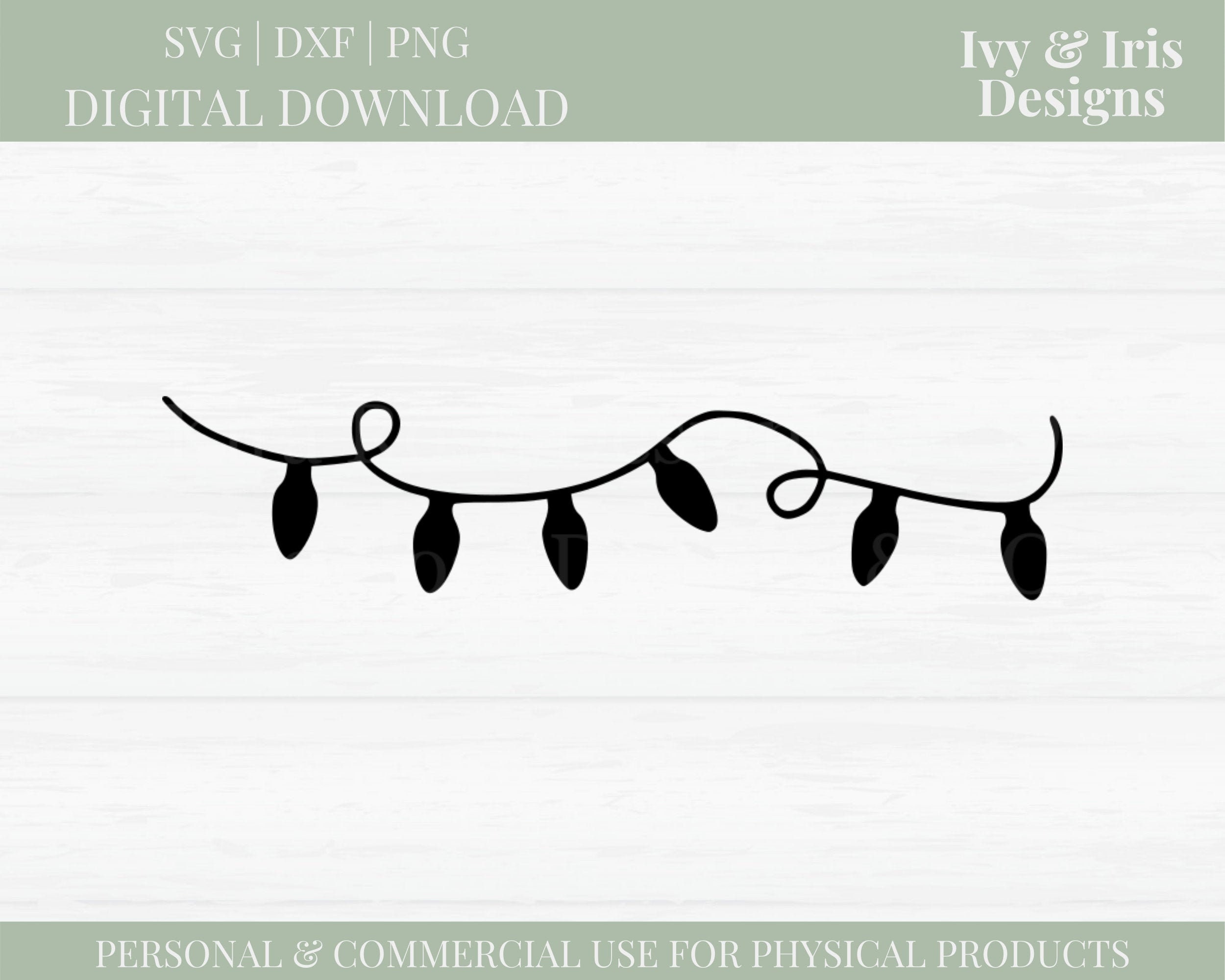 Christmas lights svg string lights svg fairy lights svg Etsy