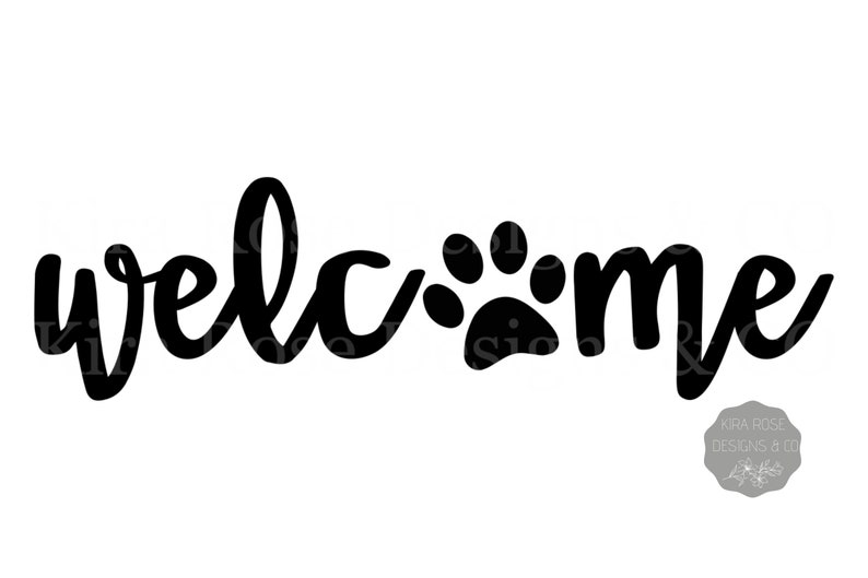 Download Welcome Paw Print SVG Welcome sign svg Paw print svg dog ...