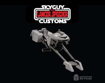 Mini Lancer Speeder | 3D Print File | Star Wars Inspired Collectible | Digital Files | Inspired by Micro Galaxy Squadron