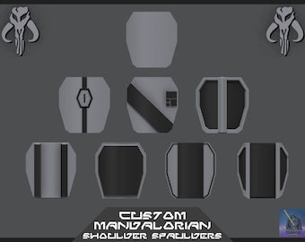 Bufas de hombro mandalorianas personalizadas / Archivo de impresión 3D de armadura mandaloriana