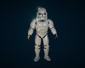 Custom Clone Trooper Action Figure | 3D Print File | Star Wars Inspired Toy | Digital File | 3.75" Action Figure