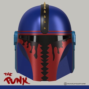 The Punk | Custom Mandalorian Helmet | 3D Printable STL File