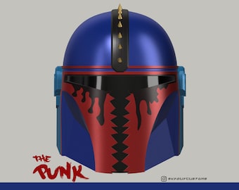 The Punk | Custom Mandalorian Helmet | 3D Printable STL File