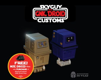Mini GNK Droid | 3D Print File | Star Wars Droid Inspired Collectible | Digital File | Inspired by Micro Galaxy Squadron