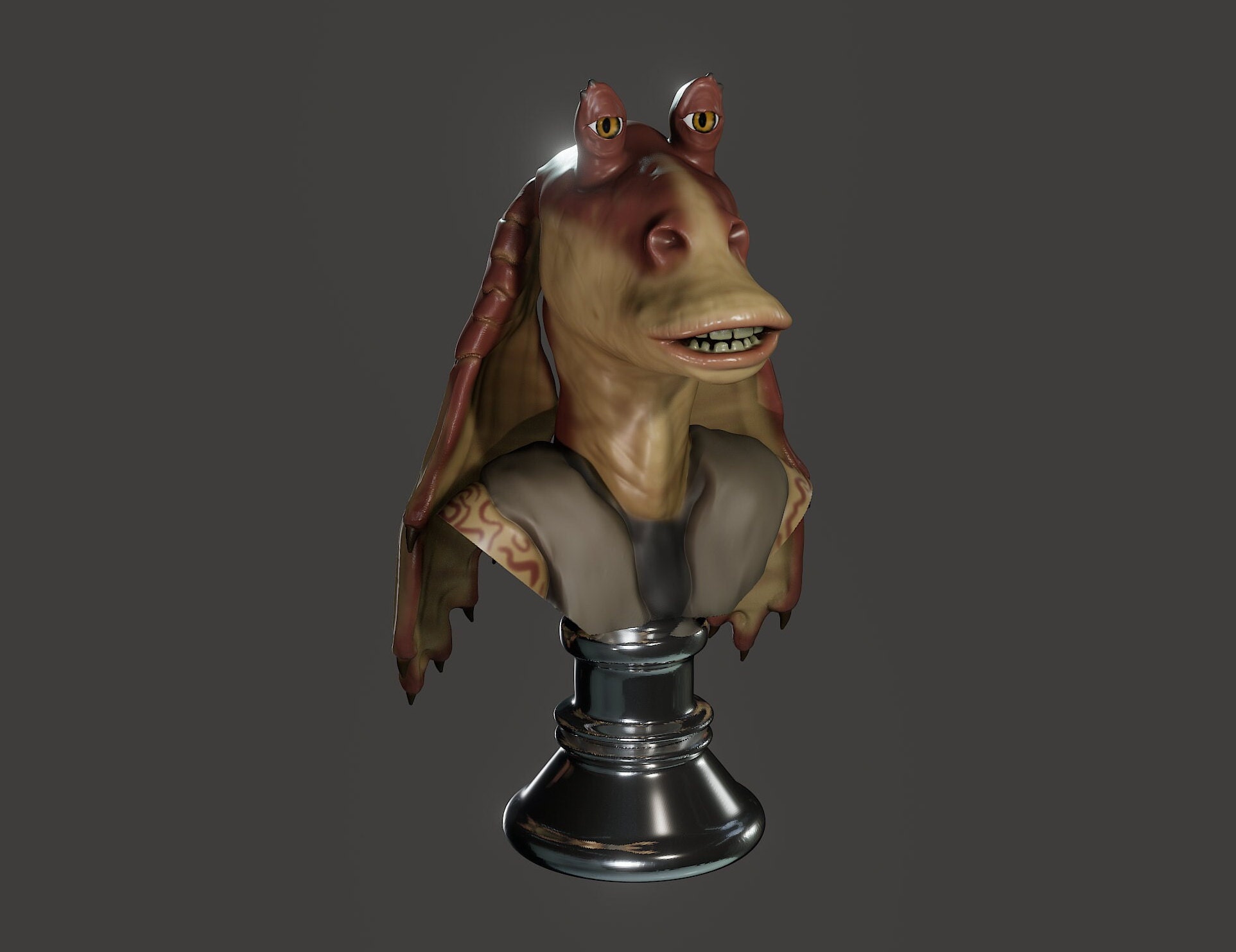 Jar Jar Display Bust | 3D Print File | Star Wars Inspired