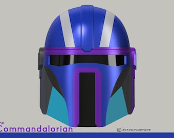 El Comandante / Casco Mandaloriano Personalizado / Archivo STL imprimible en 3D