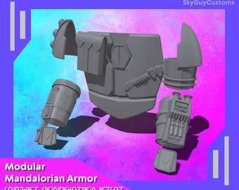Archivo de impresión 3D de armadura mandaloriana modular