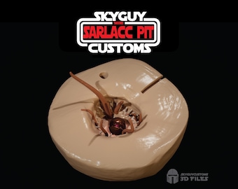 Mini Sarlacc Diorama | 3D Print File | Display Piece | Star Wars Inspired Collectible | Digital File | Inspired by Micro Galaxy Squadron