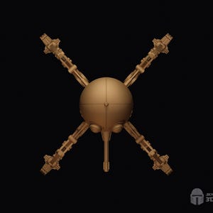 Orthographic top view of DSD1 Dwarf Spider Droid.
