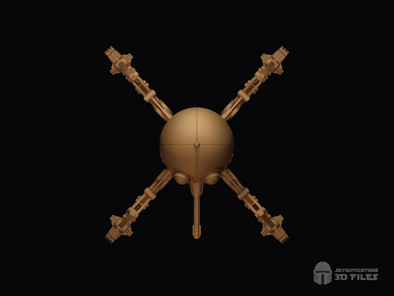 Orthographic top view of DSD1 Dwarf Spider Droid.