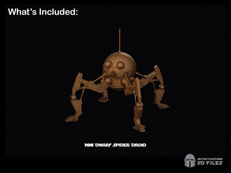 Solid color render of DSD1 Dwarf Spider Droid.
