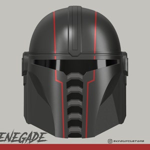 The Renegade | Custom Mandalorian Helmet | 3D Printable STL File