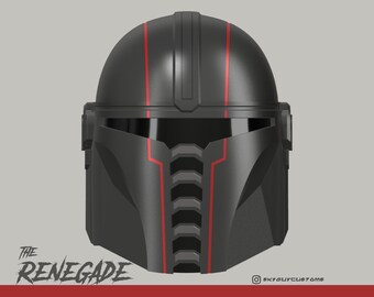 De afvallige | Aangepaste Mandaloriaanse helm | 3D-afdrukbaar STL-bestand