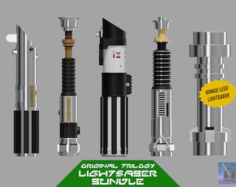 Original Trilogy Lightsaber Bundle | 3D Print File | 3D Print Lightsaber Hilt | Star Wars Cosplay | Digital Files