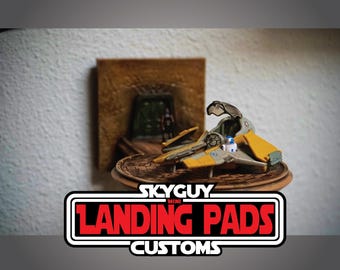 Landing Pads | Mini Action Figure Display | Star Wars Inspired Collectible | Custom Resin Printed Toy | Inspired by Micro Galaxy Squadron