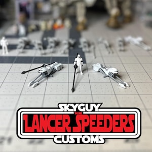 Lancer Speeders | Mini Action Figure | Star Wars Inspired Collectible | Custom Star Wars Clone Wars Toy | Inspired by Micro Galaxy Squadron
