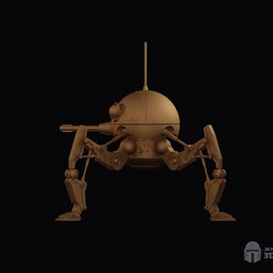 Orthographic side view of DSD1 Dwarf Spider Droid.