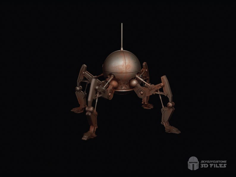 Back side view of DSD1 Dwarf Spider Droid.