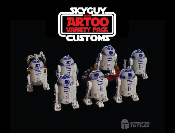 Mini Artoo Variety Pack | 3D Print File | R2-D2 Star Wars Inspired