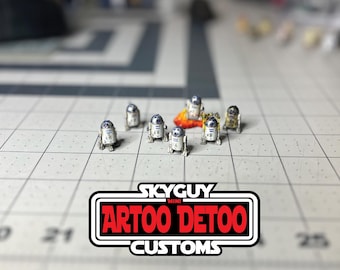 Artoo Detoo Droid | Mini Action Figure | Star Wars Inspired Collectible | Custom Star Wars Toy | Inspired by Micro Galaxy Squadron