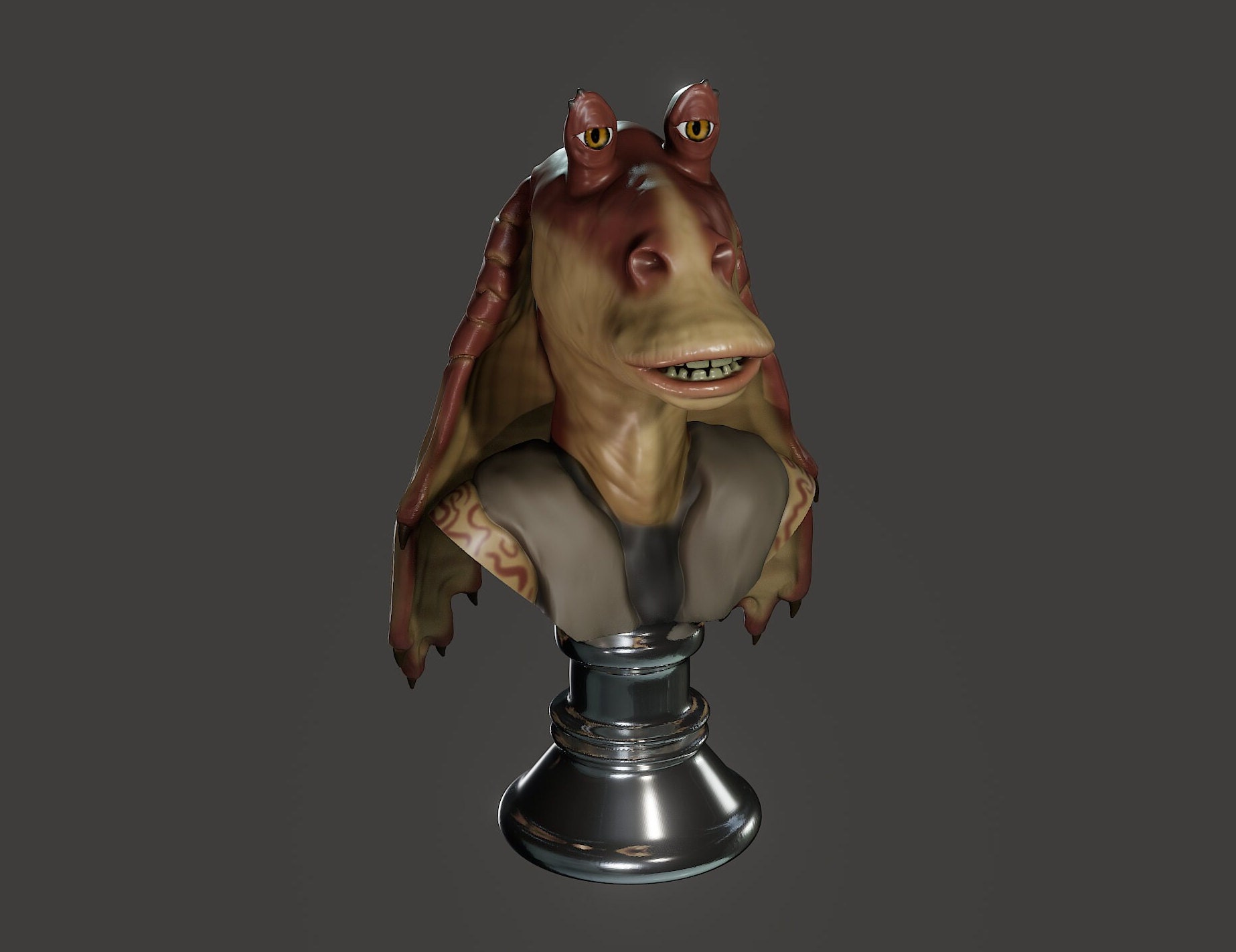 Jar Jar Display Bust | 3D Print File | Star Wars Inspired