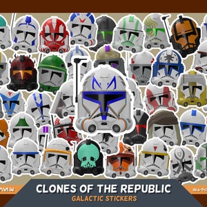 Star Wars Clone Trooper Stickers, Star Wars Stickers, Clone Wars