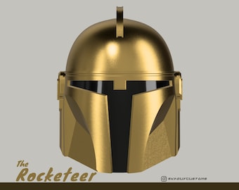 The Rocketeer | Custom Mandalorian Helmet | 3D Printable STL File