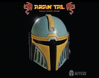 Aran Tal Helmet | Digital File | Custom Mandalorian Helmet | Star Wars Inspired Cosplay | 3D Printable STL File