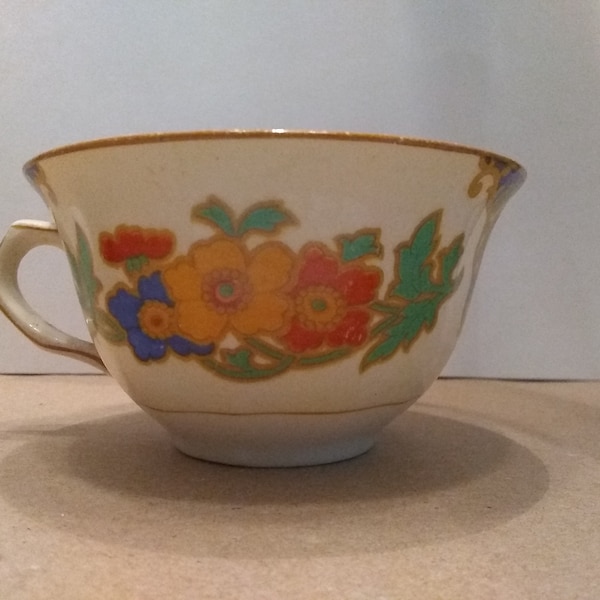 Vintage John Maddock & Sons England Floral Minerva Tea Cups (Set of 3)