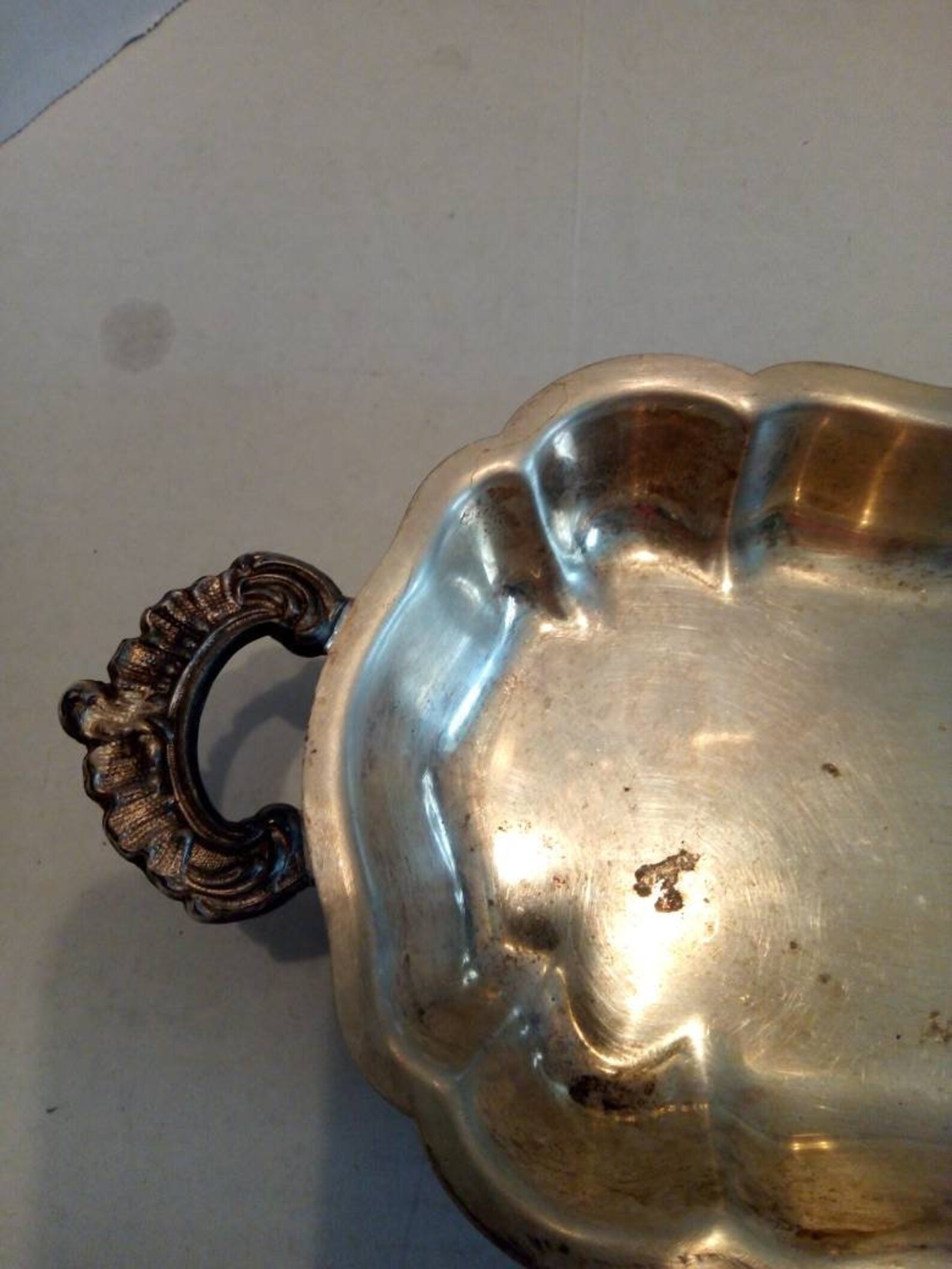 Vintage EPCA Bristol Silver Poole 57 Footed Serving Tray W/handles Etsy