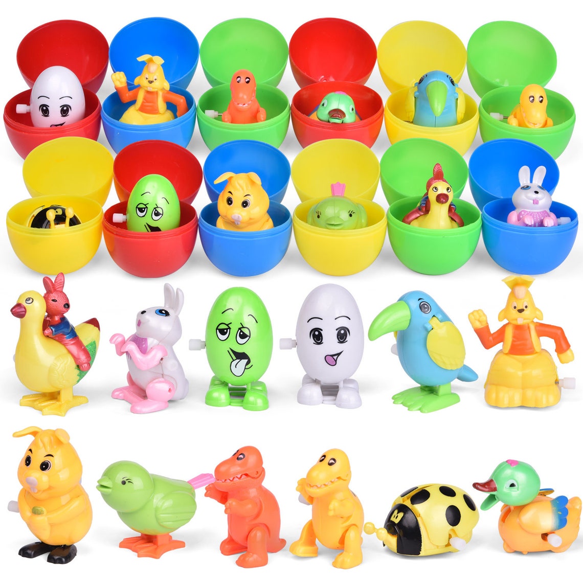 Animal Wind Up Flipping Toys Easter Eggs 12 pcs F477 Etsy