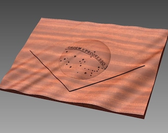 Brasilien Flagge, CNC und STL Datei, 3D STL Brasilien Flagge