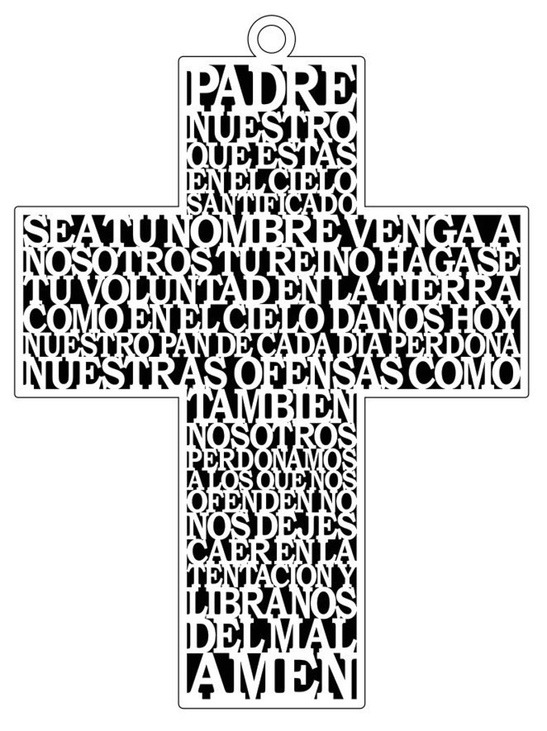 Our Father Cross in Spanish Language Etsy