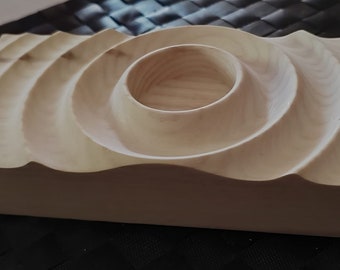 Dekorativer Kerzenhalter mit Tropfen - CNC Datei zum Schnitzen, 3D STL