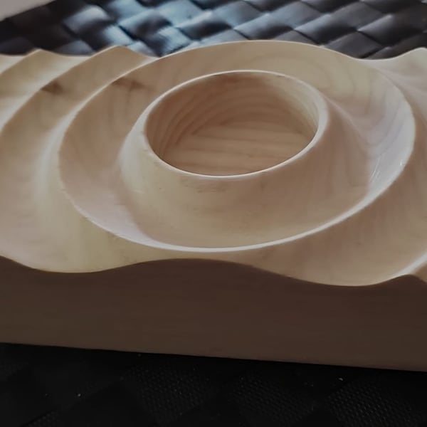Decorative Candle Holder with droplet - CNC File for carving, 3D STL