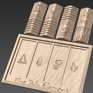 The 5th Element on stone - CNC File for carving, 3D STL, 5th Element