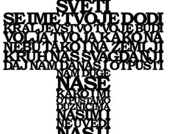 Unser Vaterkreuz in kroatischer Sprache