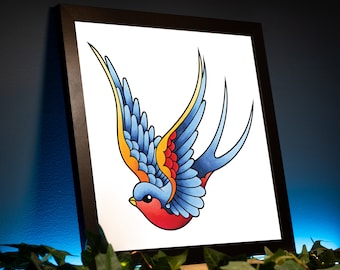 Traditional American Tattoo　ジェリースワロウ Sailor Jerry Style swallow