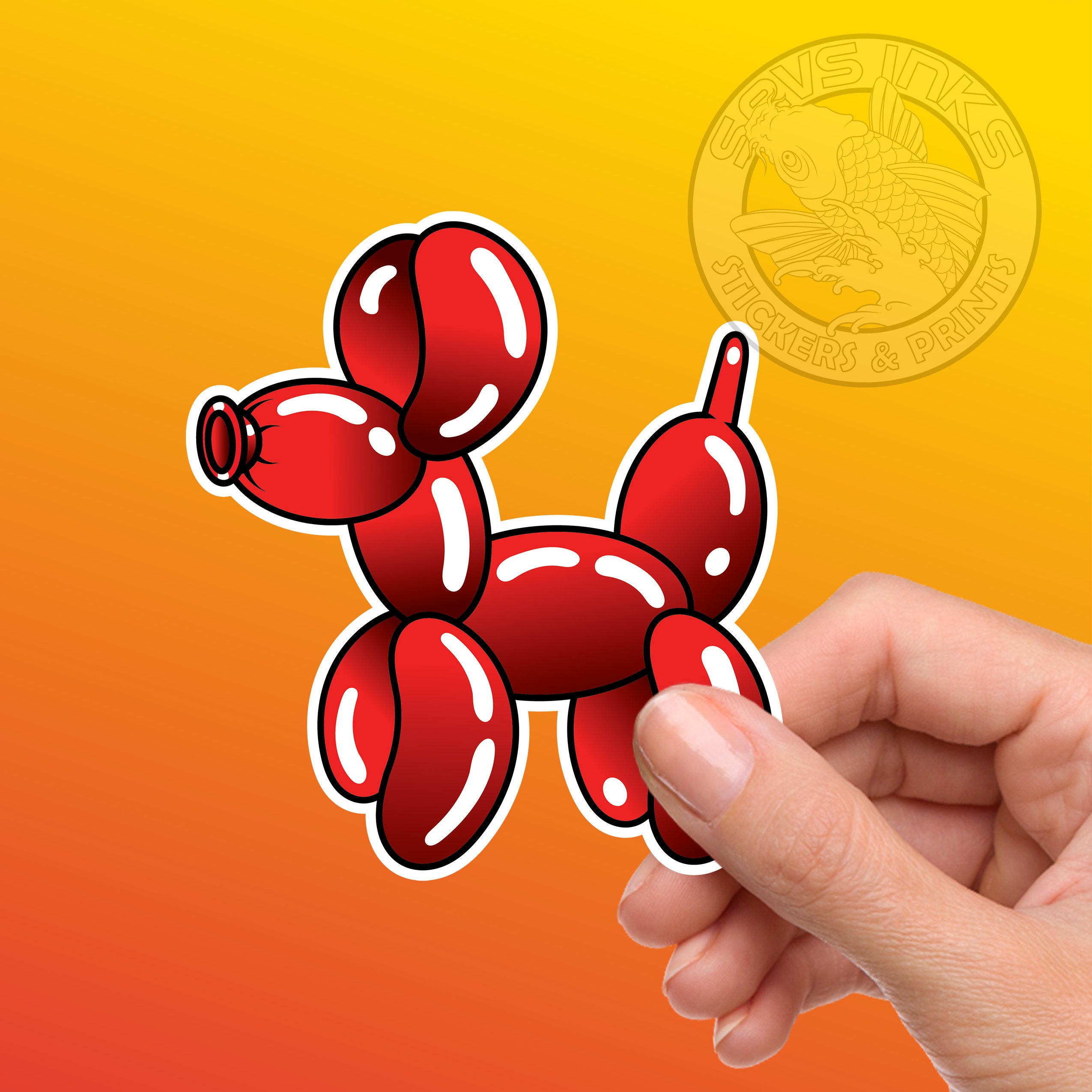 Disco Ball Balloon Dog Holographic Sticker - Laptop Stickers, Waterproof  Stickers, Stickers, Water Bottle Stickers, Aesthetic Stickers