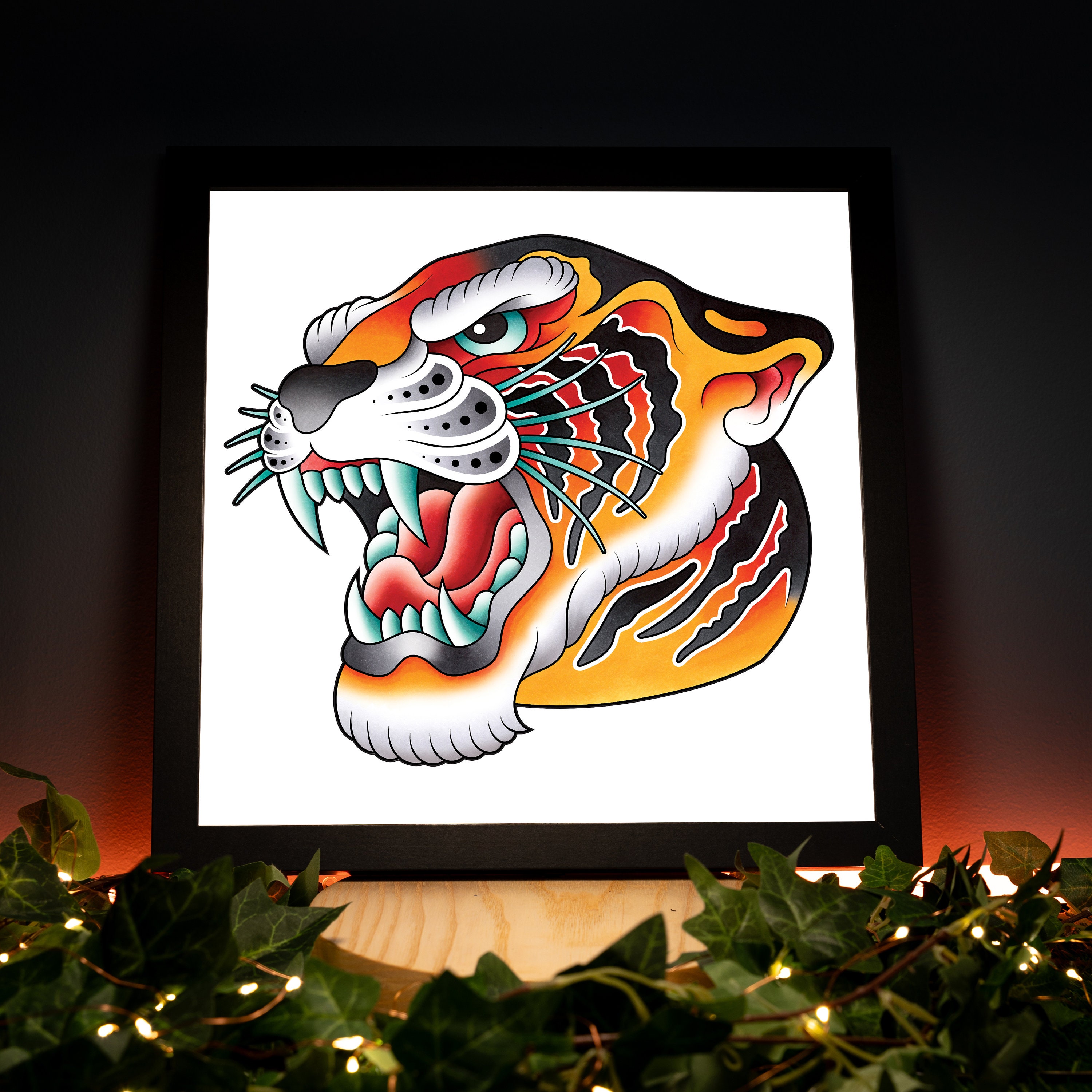 TATTOO | Traditional tiger tattoo, Tiger tattoo, Traditional tattoo flash