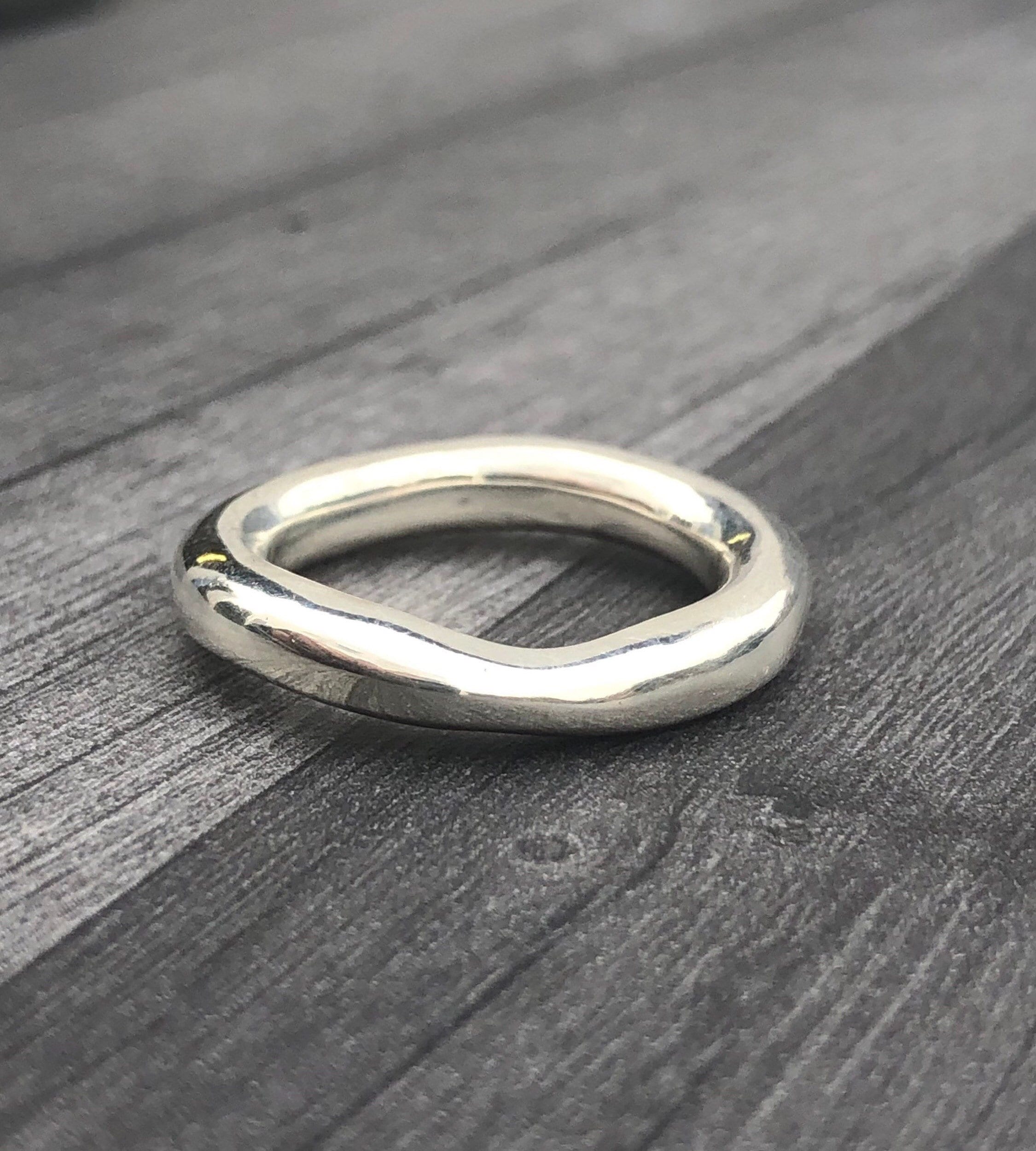 ヴィンテージ！Silver Chunky Bold Swirl Wave リング Chunky Wave Ring. Chunky Silver Ring, Freeform Ring, Wave