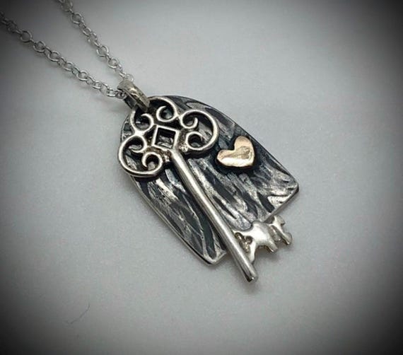 Secret Door Pendant. Fairytale Jewellery. Key Necklace. Oxidised Necklace. Fairy Door Necklace Secret Door Pendant. Etsy