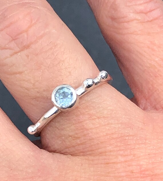 Stack on sale aquamarine ring