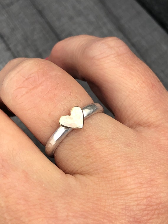 Hammered Heart Ring